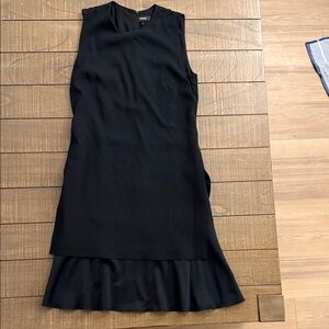 Theory Black High Low Sleeveless Dress